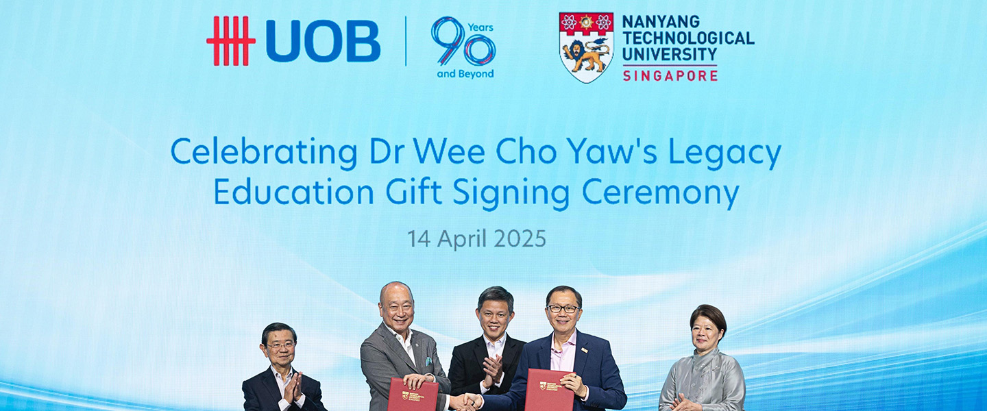 NTU Singapore receives S$110 million gift from UOB and Wee Foundation which will support new educational initiatives